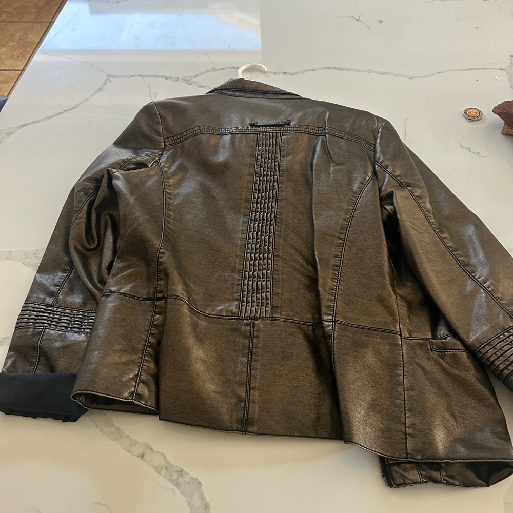 Leather designer jacket